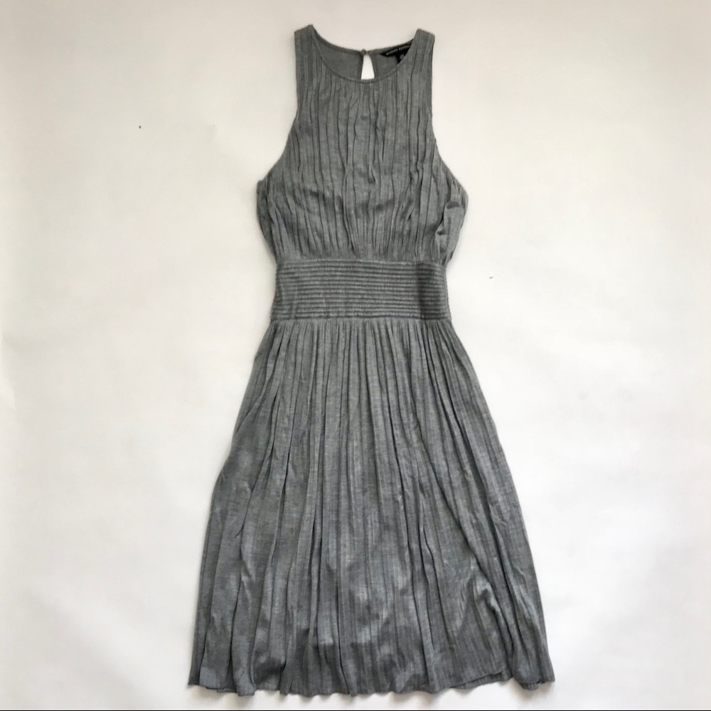Banana Republic Pleated Grey Dress